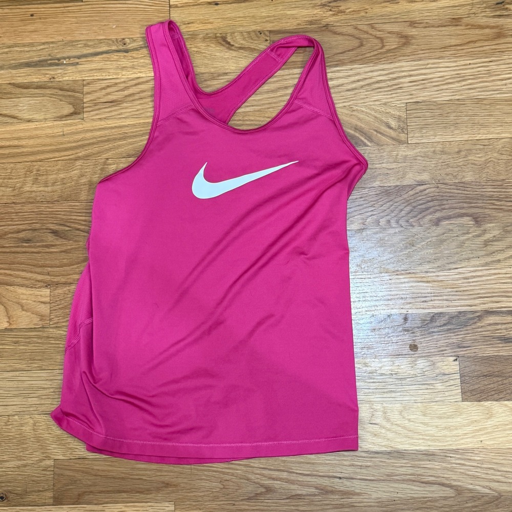 Nike Womens Dri-FIT Racerback Training Tank Top Pink XL